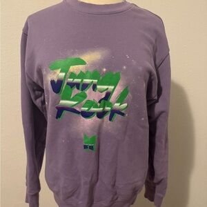 Jungkook Retro Crewneck Sweater - Purple